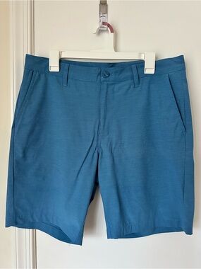 Callaway Teal Blue Flat Front Stretch Shorts